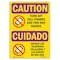 Signmission OSHA CAUTION RADIATION Sign, Turn Off Cell Phones Bilingual, 14in X 10in Decal, OS-CR-D-1014-L-10194 OS-CR-D-1014-L-10194 - alternate 1